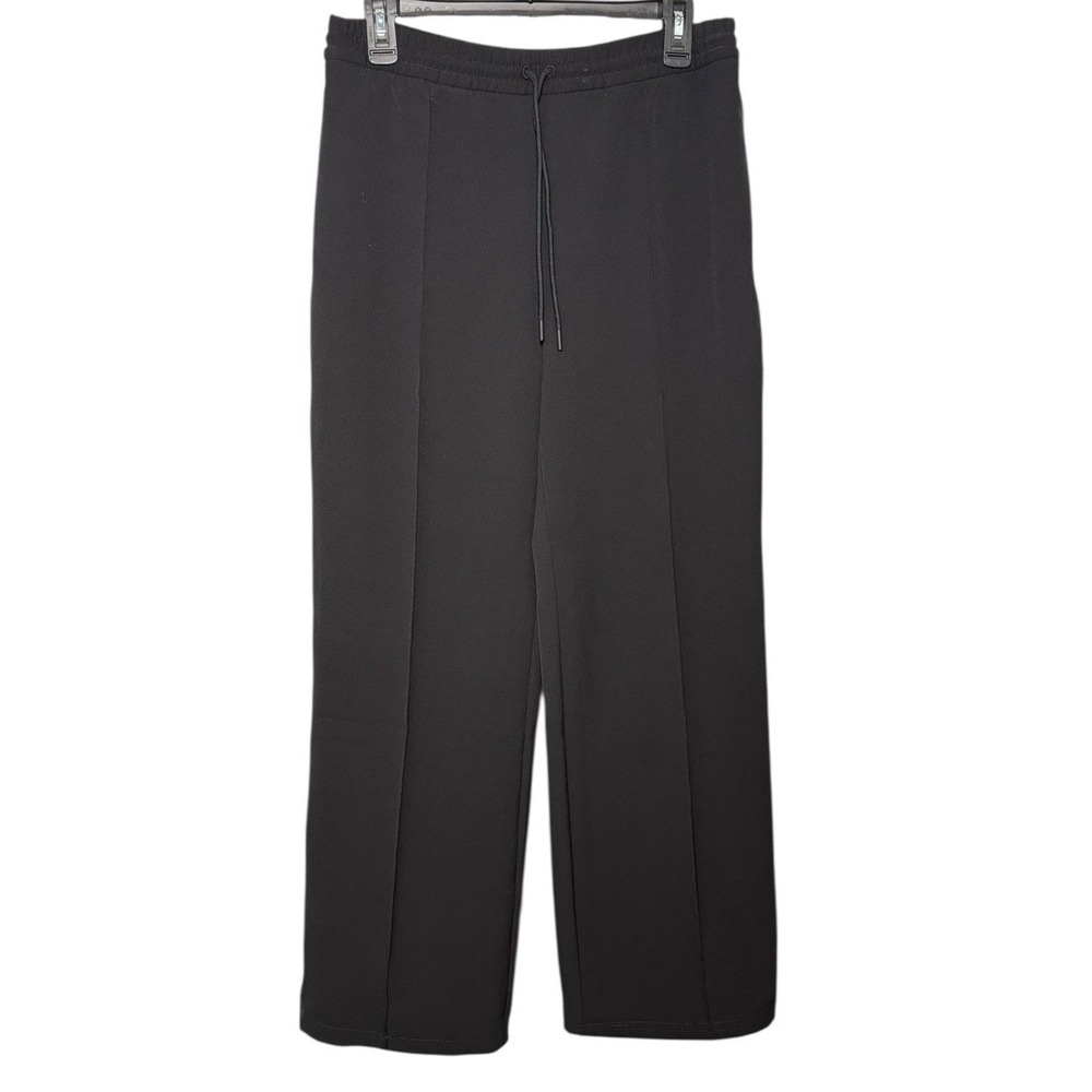 Athleta Endeavor Wide Leg‎ Pant Black Size 6 Pull On Drawstring Athleisure
